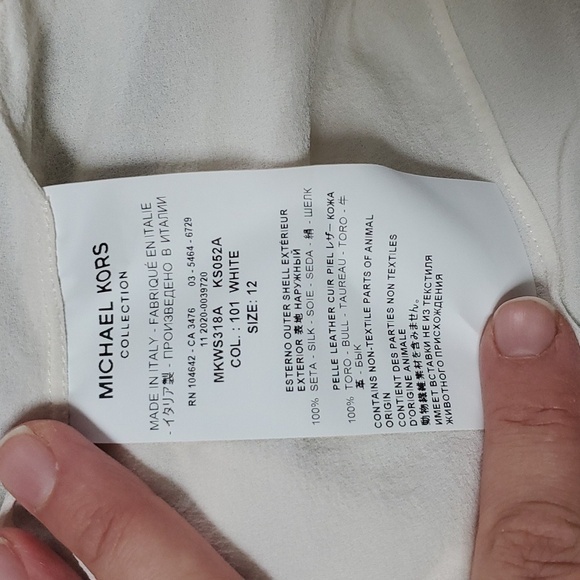 Michael Kors Collection silk neck tie buckle blouse - Picture 8 of 8